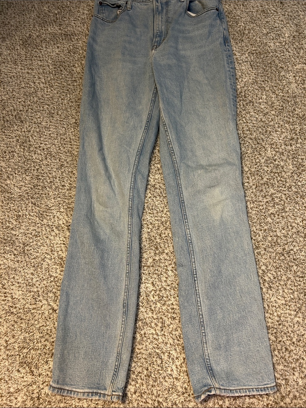Abercrombie & Fitch Light Wash Straight-Leg Jeans 28/6